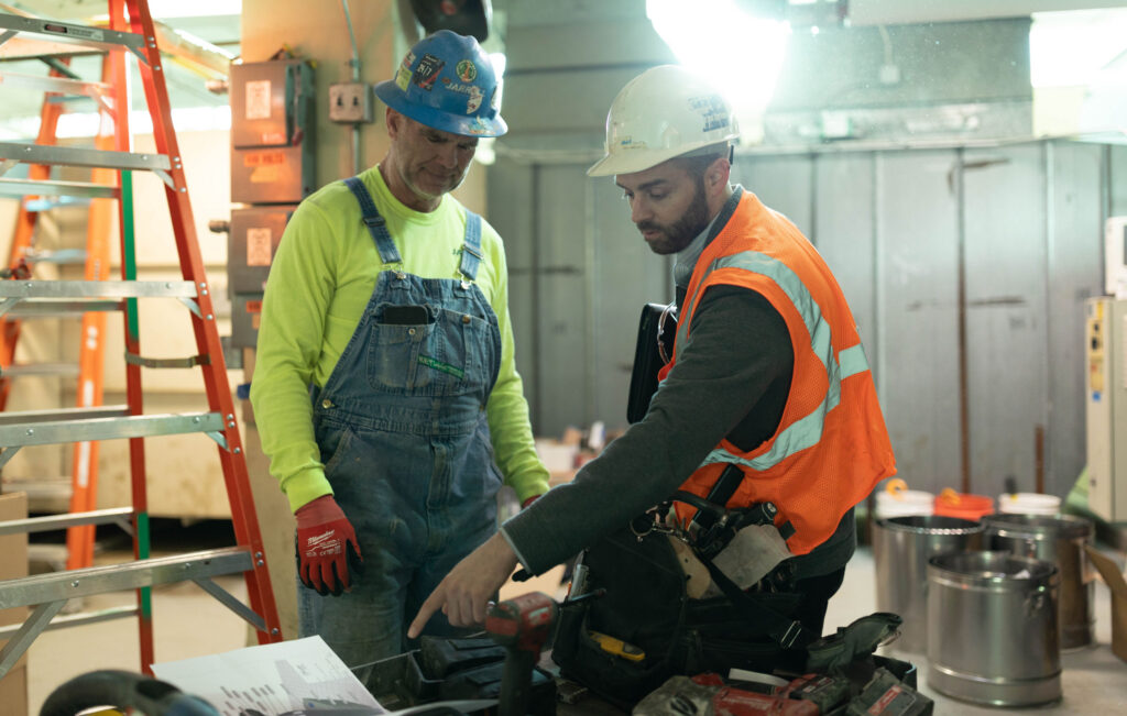 Engineer Tony LaGrotta advises on an installation