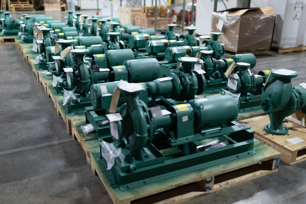 Taco Pumps in The Behrmann Company Warehouse