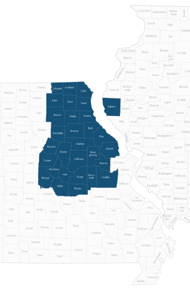 Northeast Missouri Territory Map