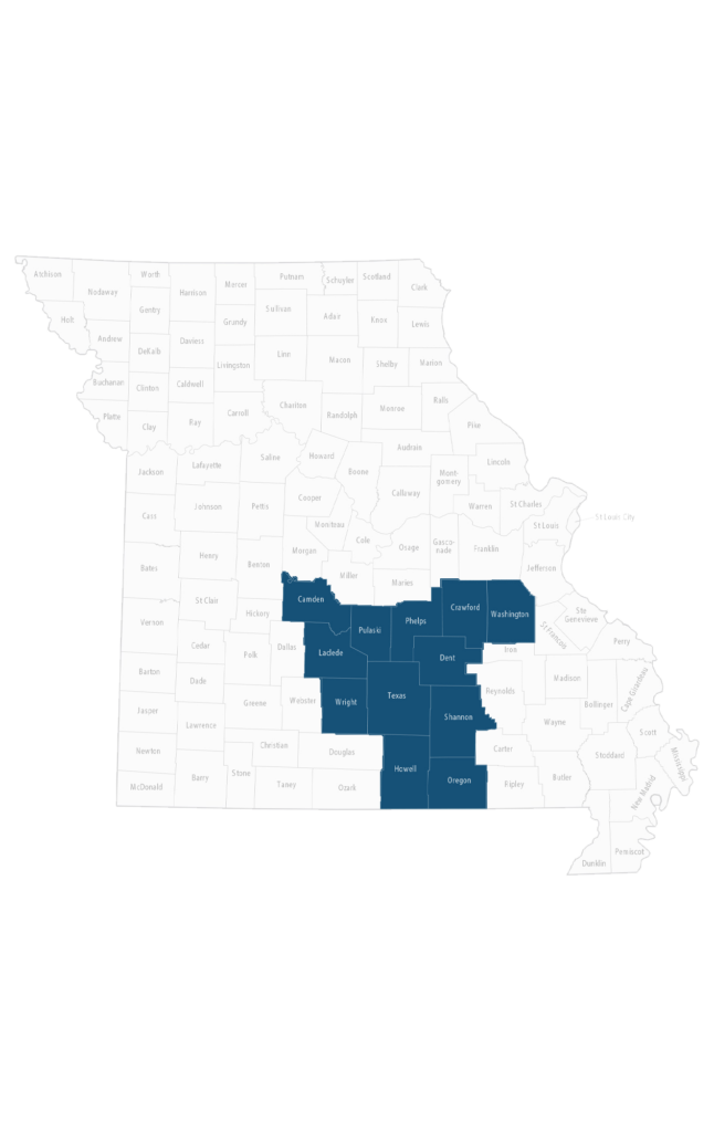 Southern Missouri Territory map