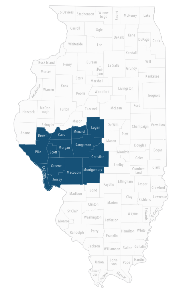 Central Illinois territory map