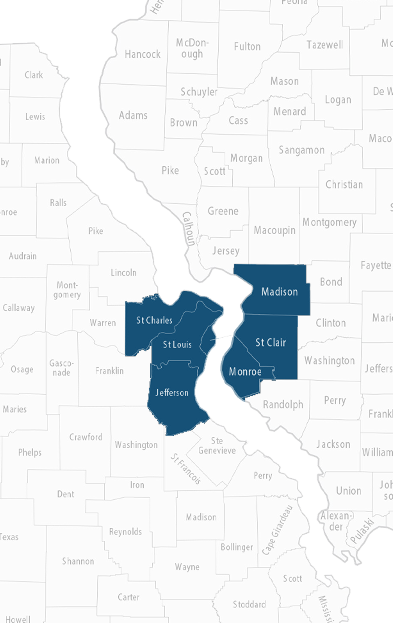 St. Louis Metropolitan territory map